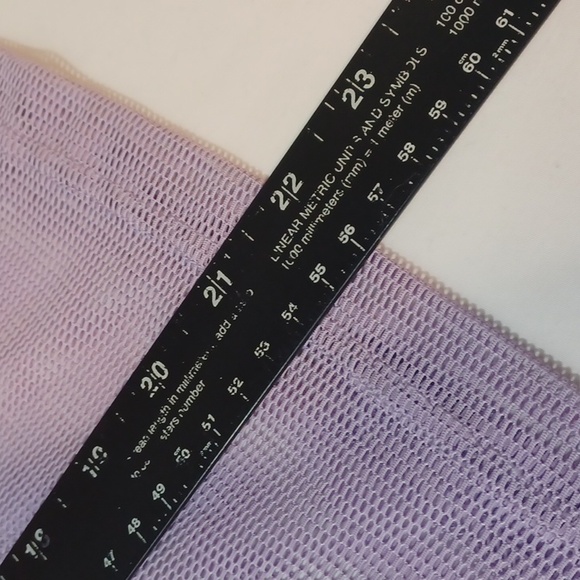 Y2K Bebe Lavender Netted  Logo Half  Top S - Picture 7 of 8